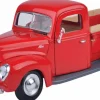 Motormax - Red 1940 Ford Pickup Timeless Legends Collection 1/24th Scale Die-Cast Vehicle Replica