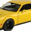 Motormax - Yellow 2018 Dodge Challenger SRT Hellcat Wide-Body Timeless Legends Collection 1/24th Scale Die-Cast Vehicle Replica