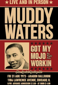 Muddy Waters - Got My Mojo Workin Aragon Ballroom, Chicago 1973 Art Print