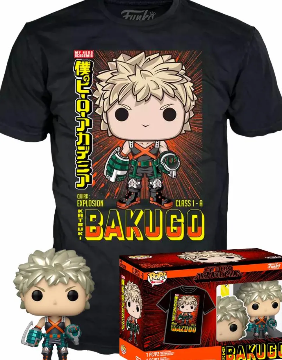 My Hero Academia - Katsuki Bakugo Pop! Vinyl Figure & T-Shirt Box Set