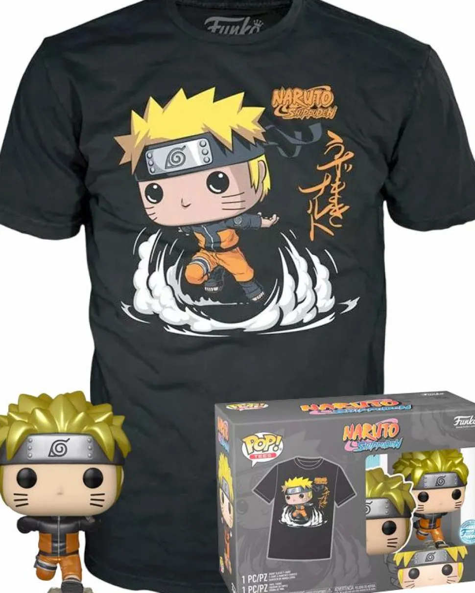 Naruto: Shippuden - Naruto Running Metallic Pop! Vinyl Figure & T-Shirt Box Set