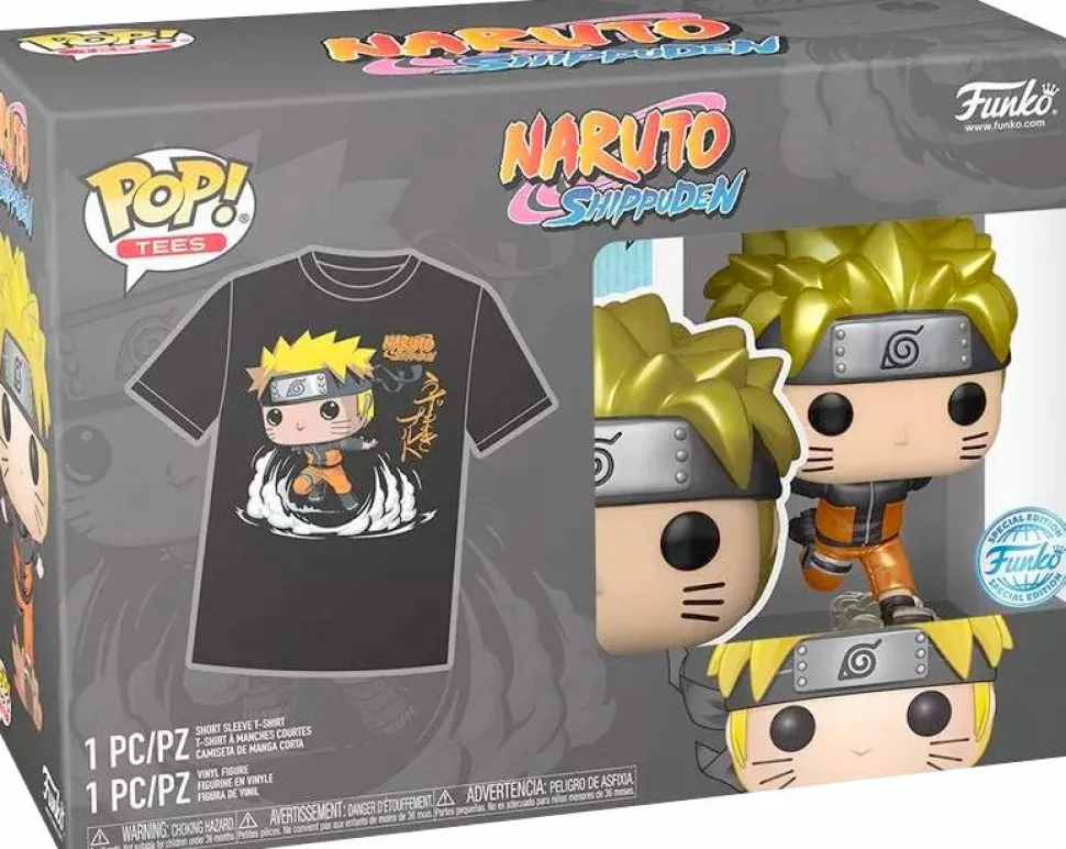 Naruto: Shippuden - Naruto Running Metallic Pop! Vinyl Figure & T-Shirt Box Set