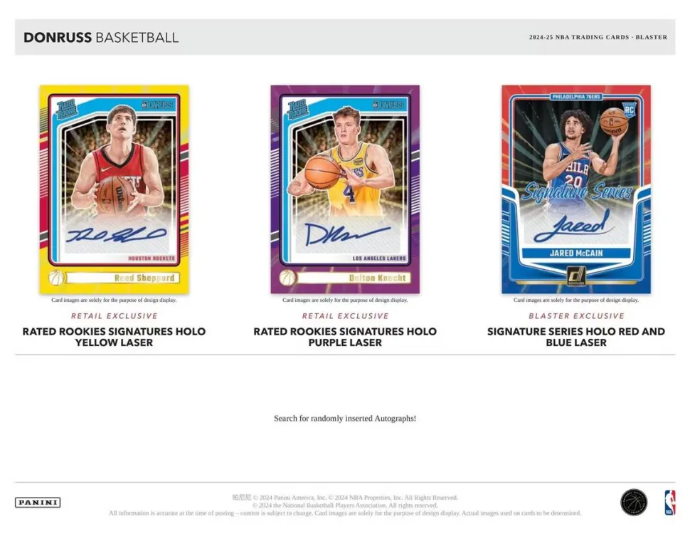 NBA Basketball - 2024/25 Panini Donruss Basketball Trading Cards Blaster Box (6 Packs / 90 Cards)
