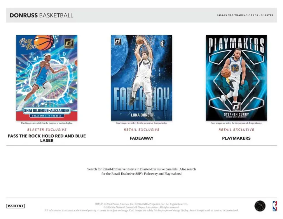 NBA Basketball - 2024/25 Panini Donruss Basketball Trading Cards Blaster Box (6 Packs / 90 Cards)