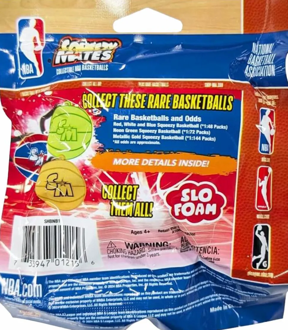 NBA Basketball - 2024 SqueezyMates NBA Team Basketballs Slo-Foam Blind Bag (Single Unit)