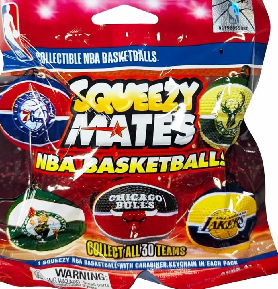 NBA Basketball - 2024 SqueezyMates NBA Team Basketballs Slo-Foam Blind Bag (Display of 24)