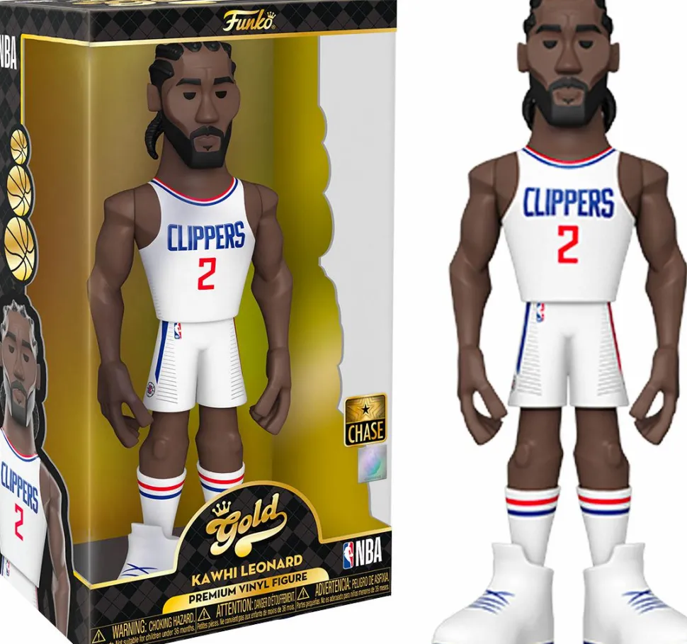 NBA Basketball - Kawhi Leonard Los Angeles Clippers Home Jersey 12" Gold Premium Vinyl Figure