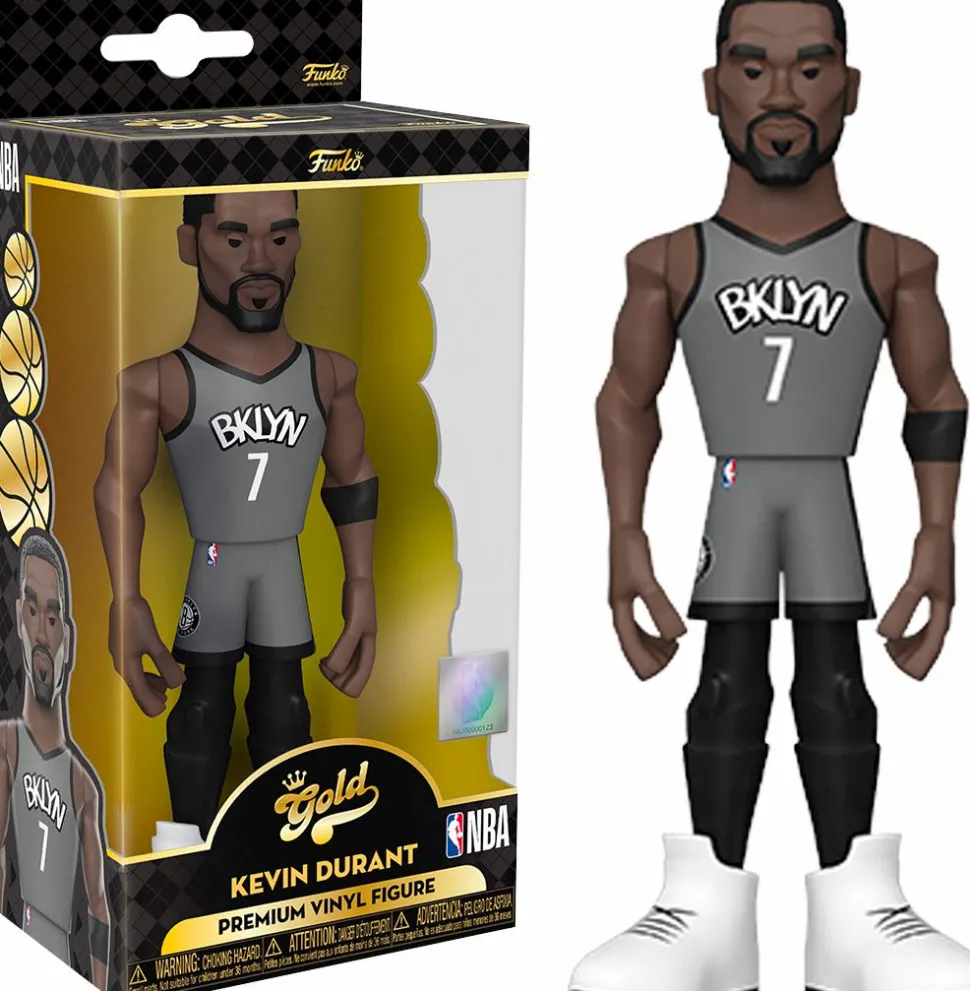NBA Basketball - Kevin Durant Brooklyn Nets 2021 Championship Edition Jersey 5" Gold Premium Vinyl Figure