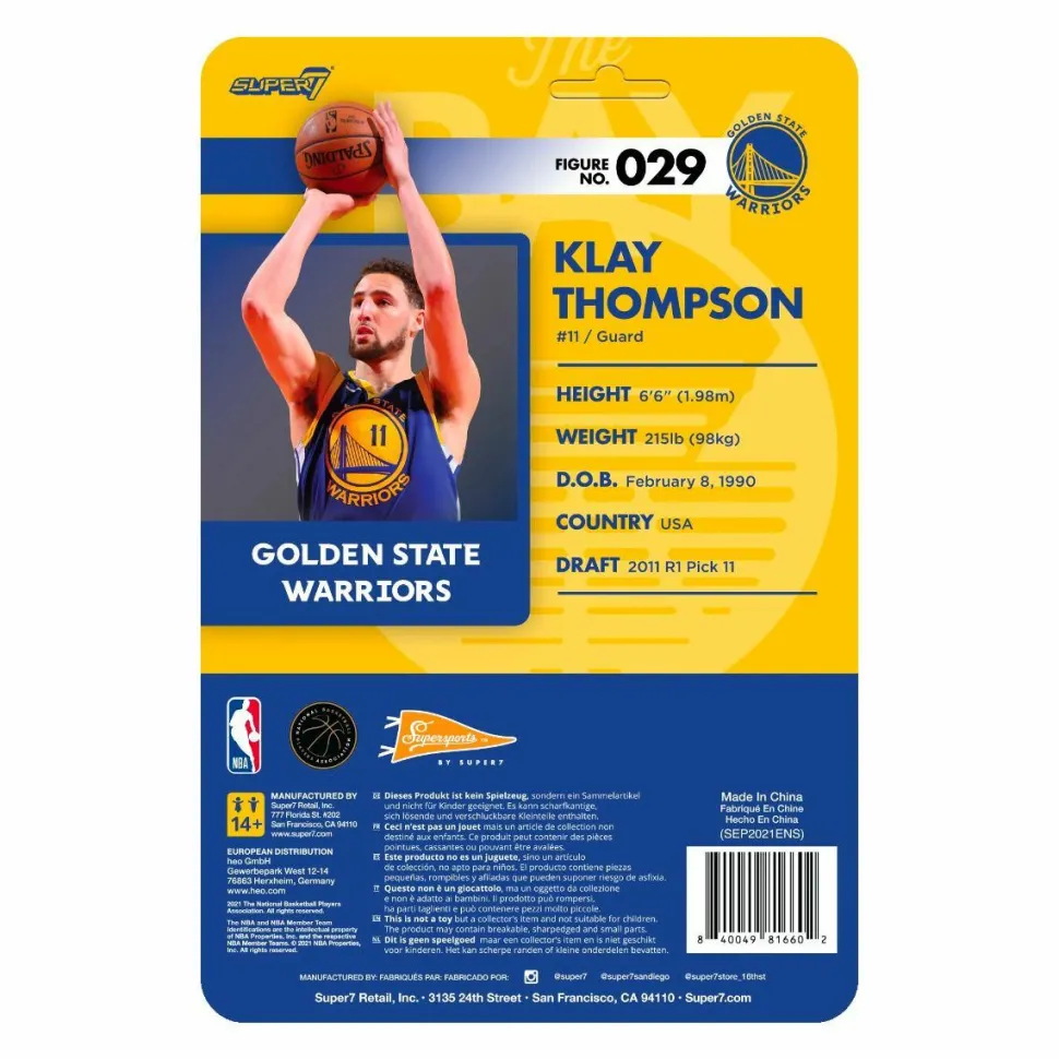 NBA Basketball - Klay Thompson Golden State Warriors Supersports ReAction 3.75” Action Figure