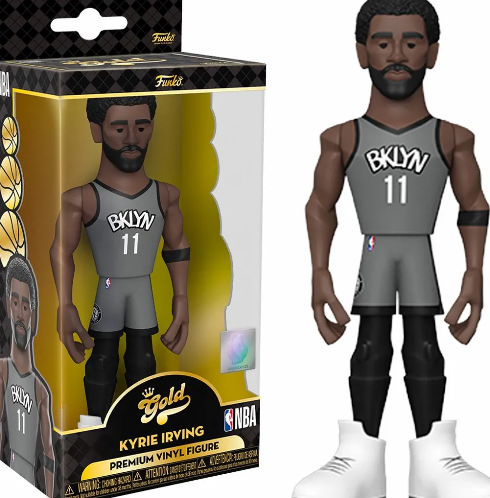 NBA Basketball - Kyrie Irving Brooklyn Nets 2021 Championship Edition Jersey 5" Gold Premium Vinyl Figure