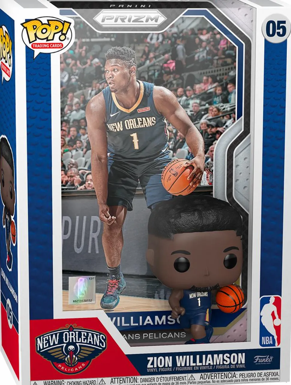 NBA Basketball - Zion Williamson Pop! Trading Cards Vinyl Figure with Protector Case