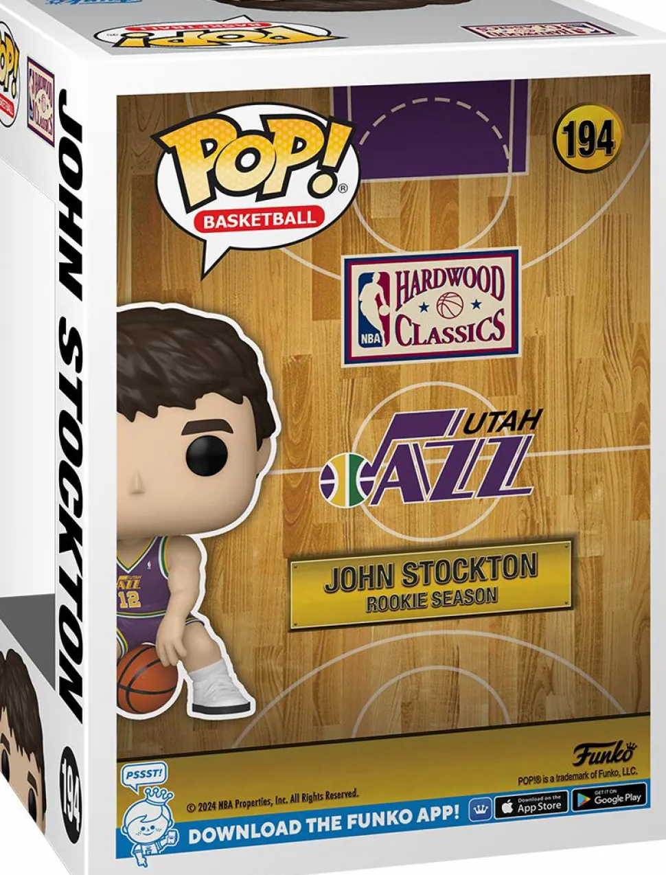 NBA Basketball: Rookie Season - John Stockton Utah Jazz Pop! Vinyl Figure