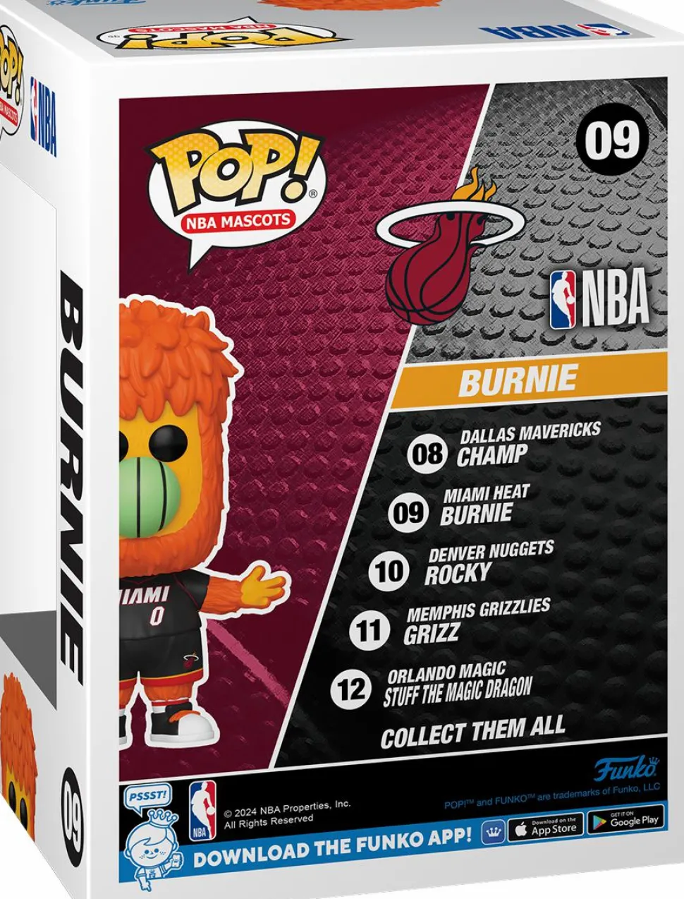NBA: Mascots - Burnie (Miami Heat) Pop! Vinyl Figure