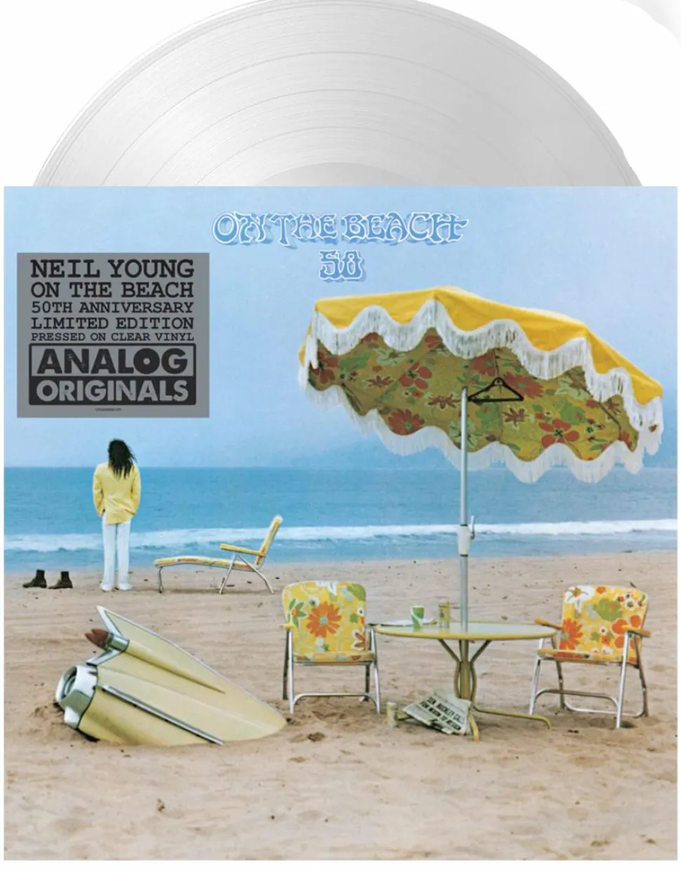 Neil Young - On The Beach 50th Anniversay LP Vinyl Record (Clear Vinyl)