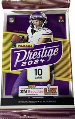 NFL Football - 2024 Panini Prestige Football Trading Cards Retail Booster Pack (10 Cards)