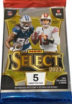 NFL Football - 2023 Panini Select Football Trading Cards Hobby Pack (5 Cards)