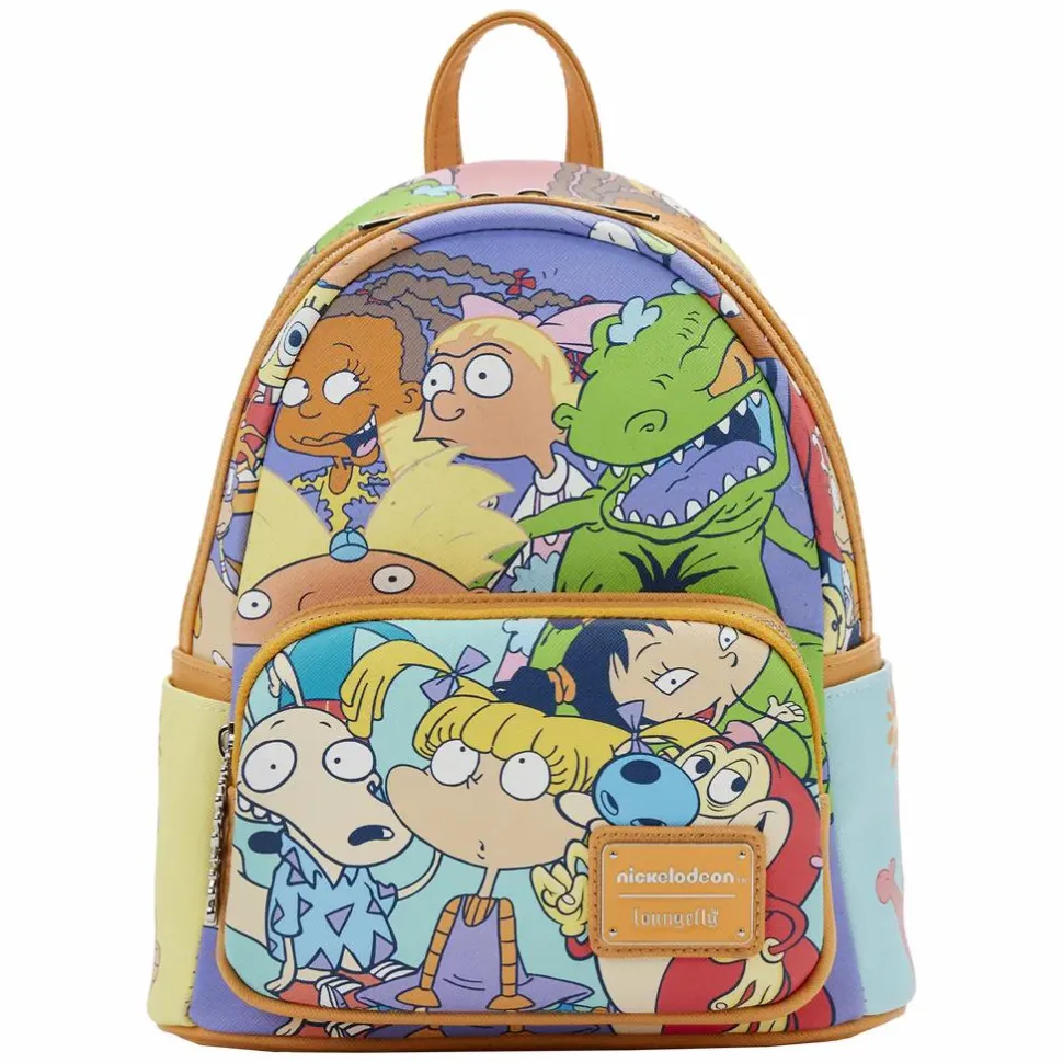 Nickelodeon - Nick 90s Color Block 10” Faux Leather Mini Backpack