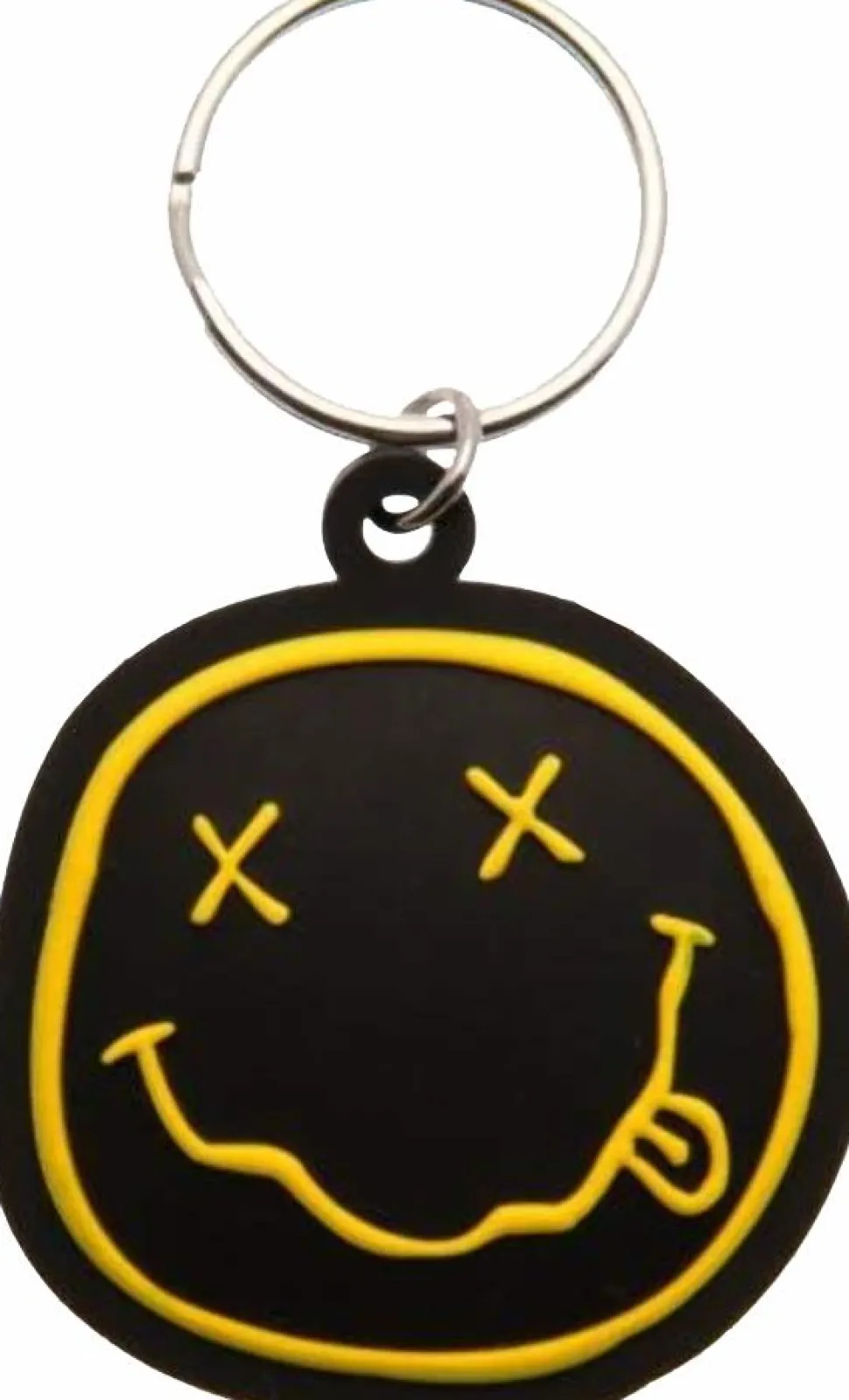 Nirvana - Smiley Face Rubber Keychain