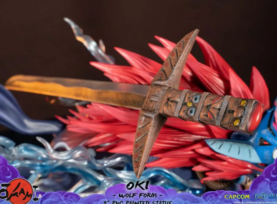 Okami - Oki Wolf Form 9” PVC Statue