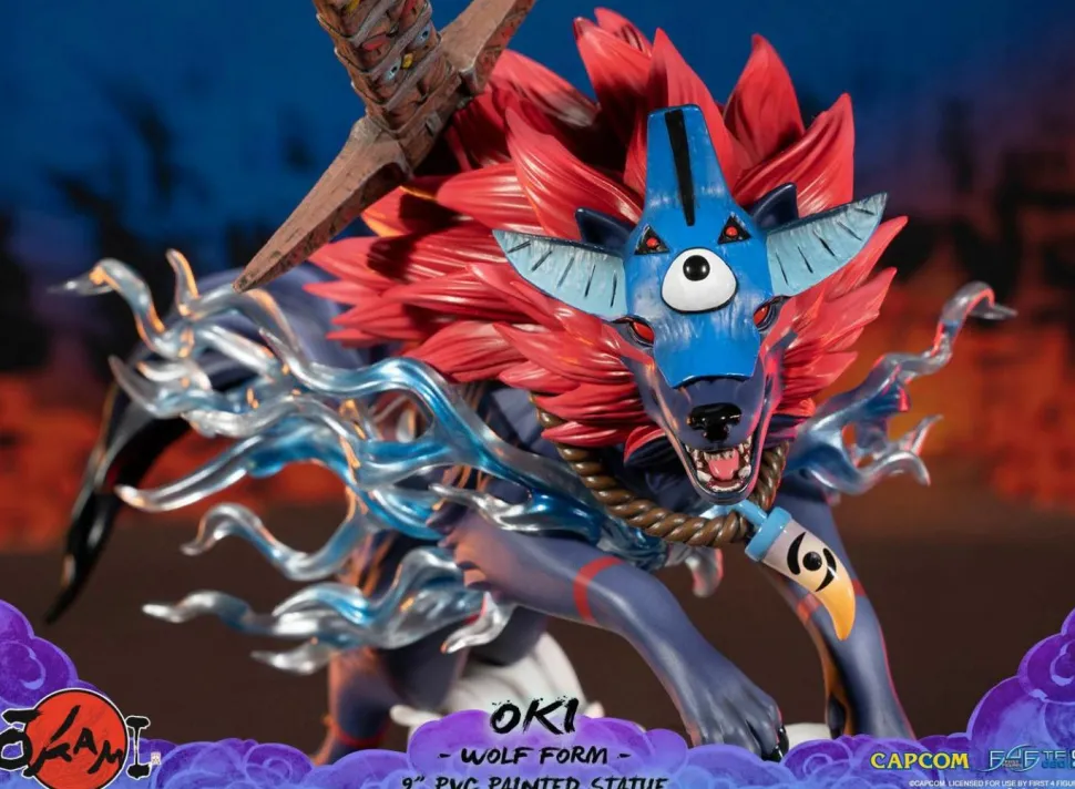 Okami - Oki Wolf Form 9” PVC Statue