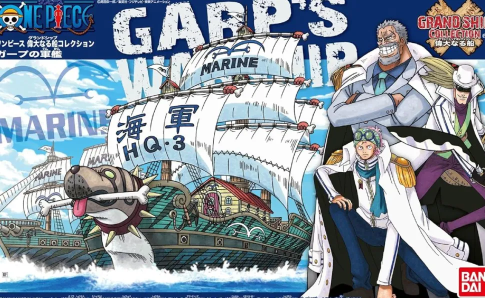 One Piece - Garp's Marine Ship Grand Ship Collection Scaled Replica Model Kit