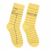 Out of Print - Yellow Library Card Unisex Socks (Small)