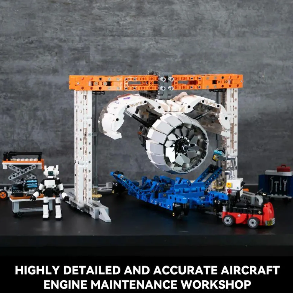 Pantasy - Aircraft Engine Maintenance Workshop Joyride Series Building Block Construction Set (1815 Pieces)