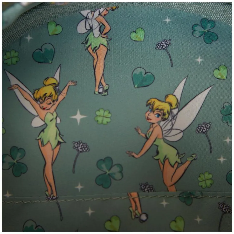 Peter Pan (1953) - Tinker Bell Clover Print 10" Faux Leather Mini Backpack