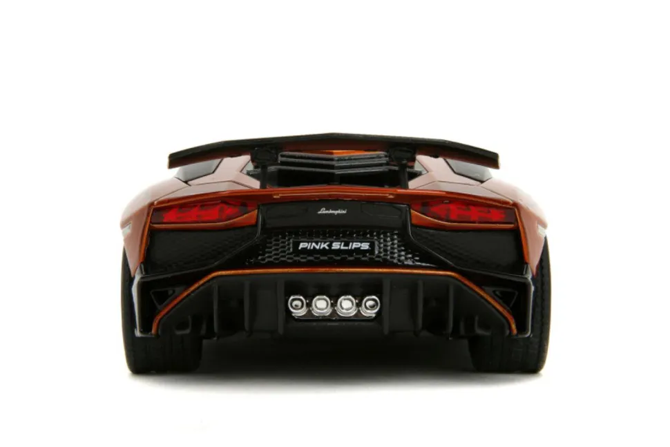 Pink Slips - Orange Lamborghini Aventador SV 1/24th Die-Cast Vehicle Replica
