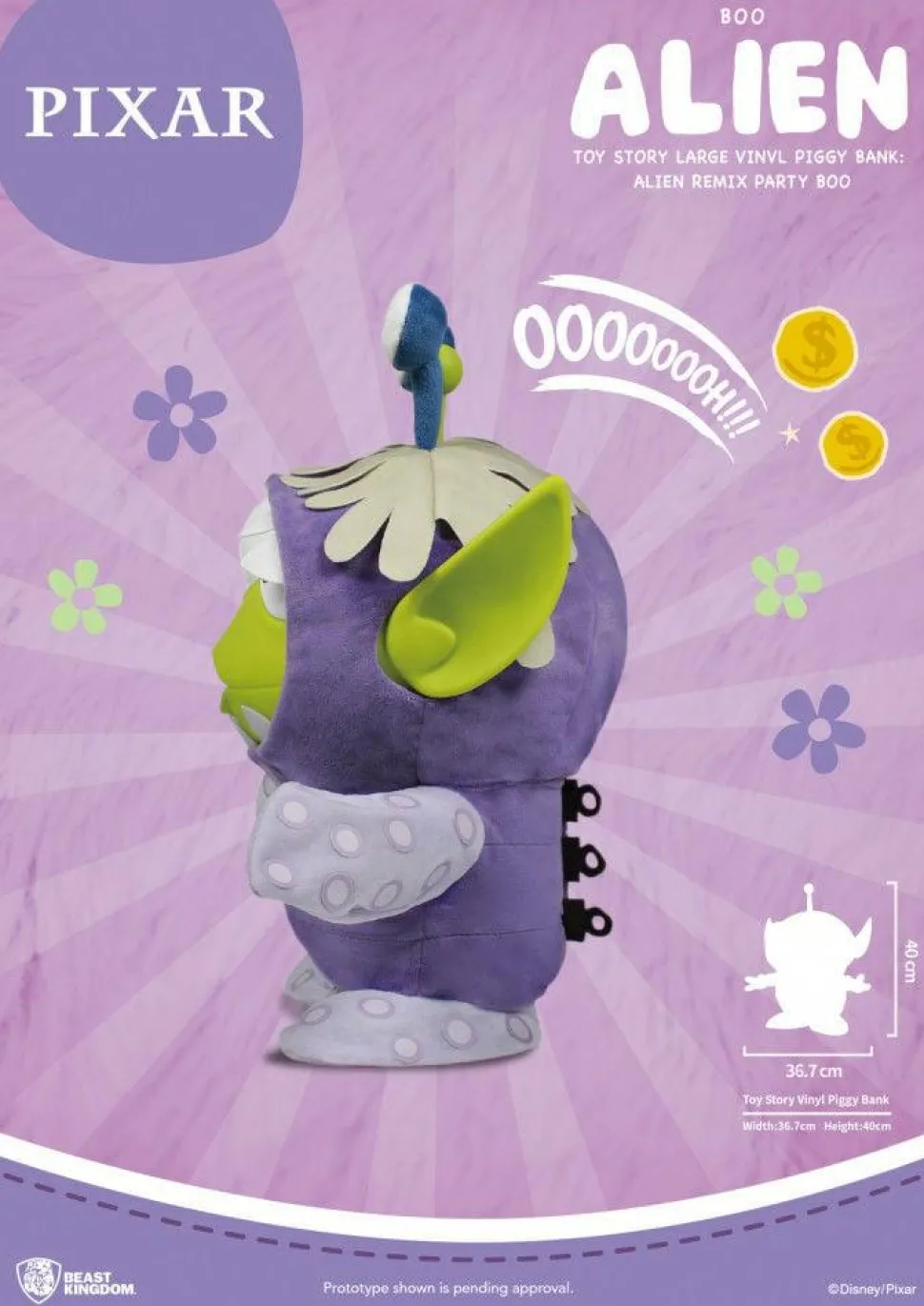 Pixar - Alien Remix Boo 15” Vinyl Money Bank