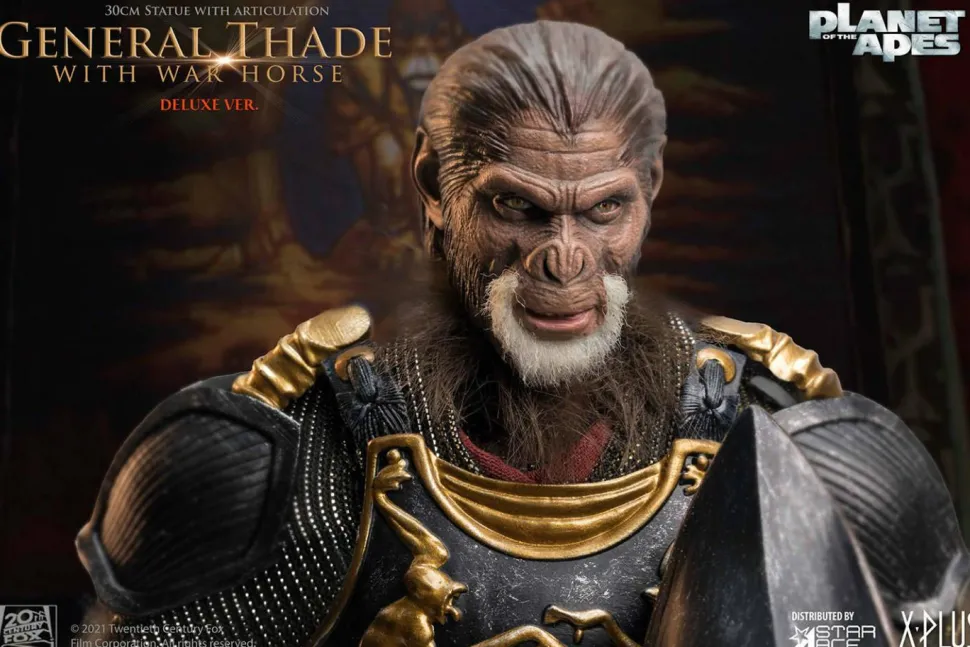 Planet of the Apes (2001) - General Thade & War Horse Deluxe 11” Statue
