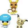 Pokemon - Alolan Raichu, Mimikyu & Quaxly Pop! Vinyl Bundle (Set of 3)