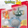 Pokemon - Charmander + Poliwhirl + Trubbish Battle Figure Set