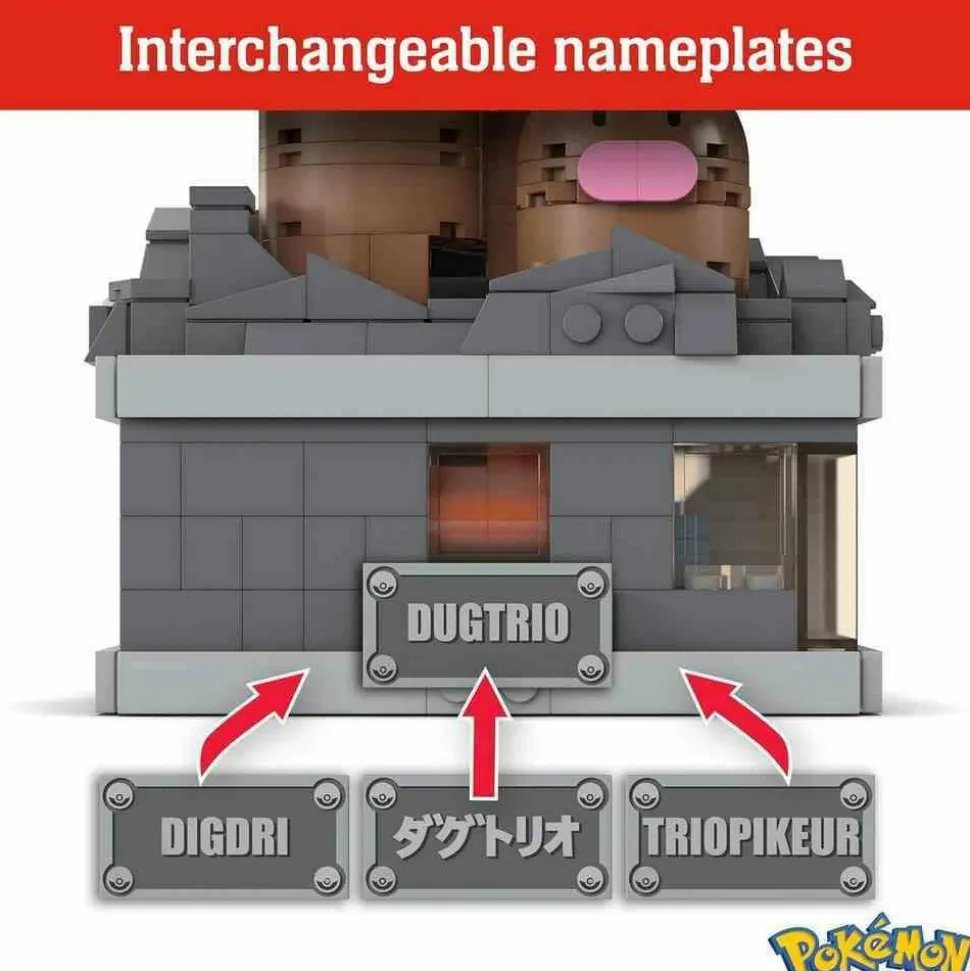 Pokemon - Mini Motion Dugtrio Mega Construx Building Block Construction Set (350 Pieces)