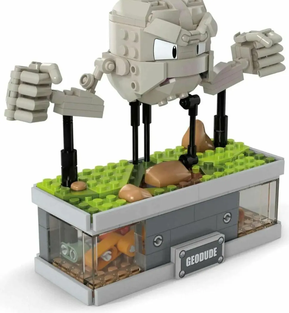 Pokemon - Mini Motion Geodude MEGA Building Block Construction Set (355 Pieces)