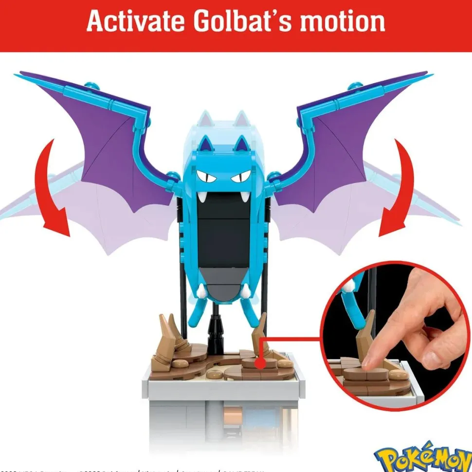 Pokemon - Mini Motion Golbat Mega Construx Building Block Construction Set (318 Pieces)
