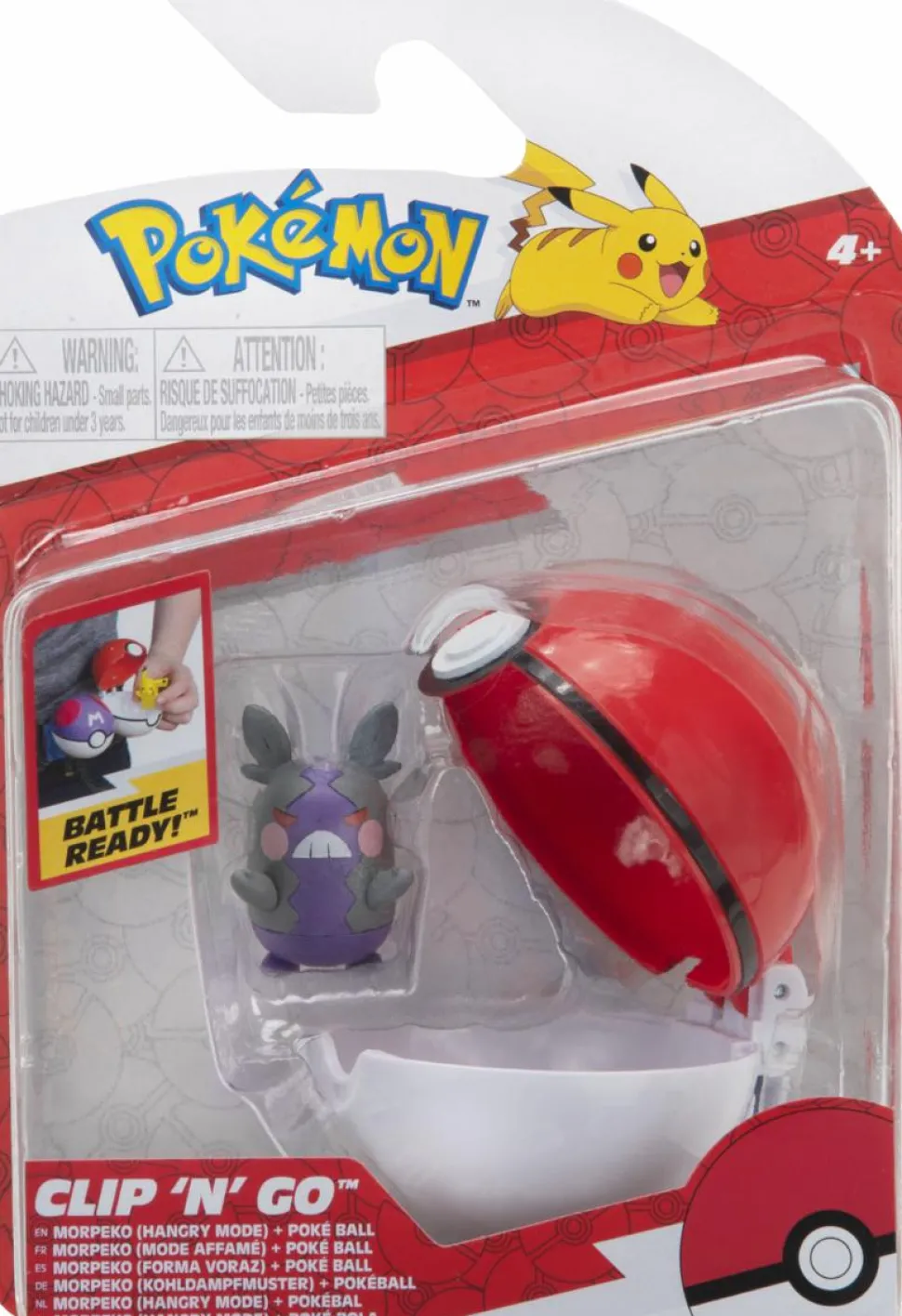 Pokemon - Morpeko + Poke Ball Clip ’N’ Go Poke Ball Set