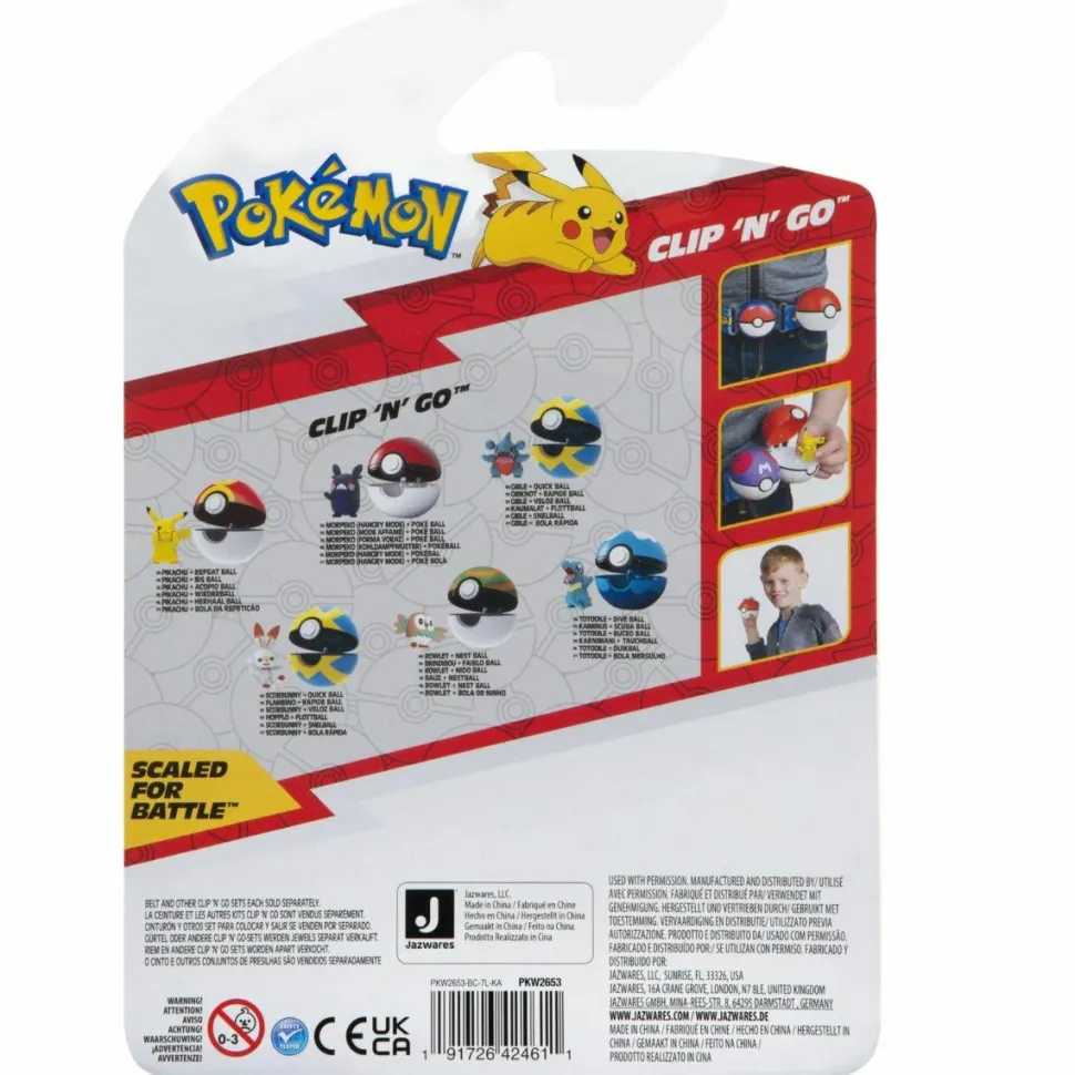 Pokemon - Morpeko + Poke Ball Clip ’N’ Go Poke Ball Set