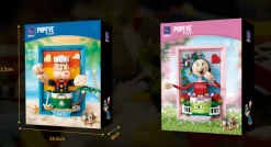 Popeye - Olive Oyl 3D Portrait Building Block Construction Set (348 Pieces)