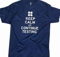 Portal - Portal 2 - Keep Calm and Continue Testing Navy Male T-Shirt