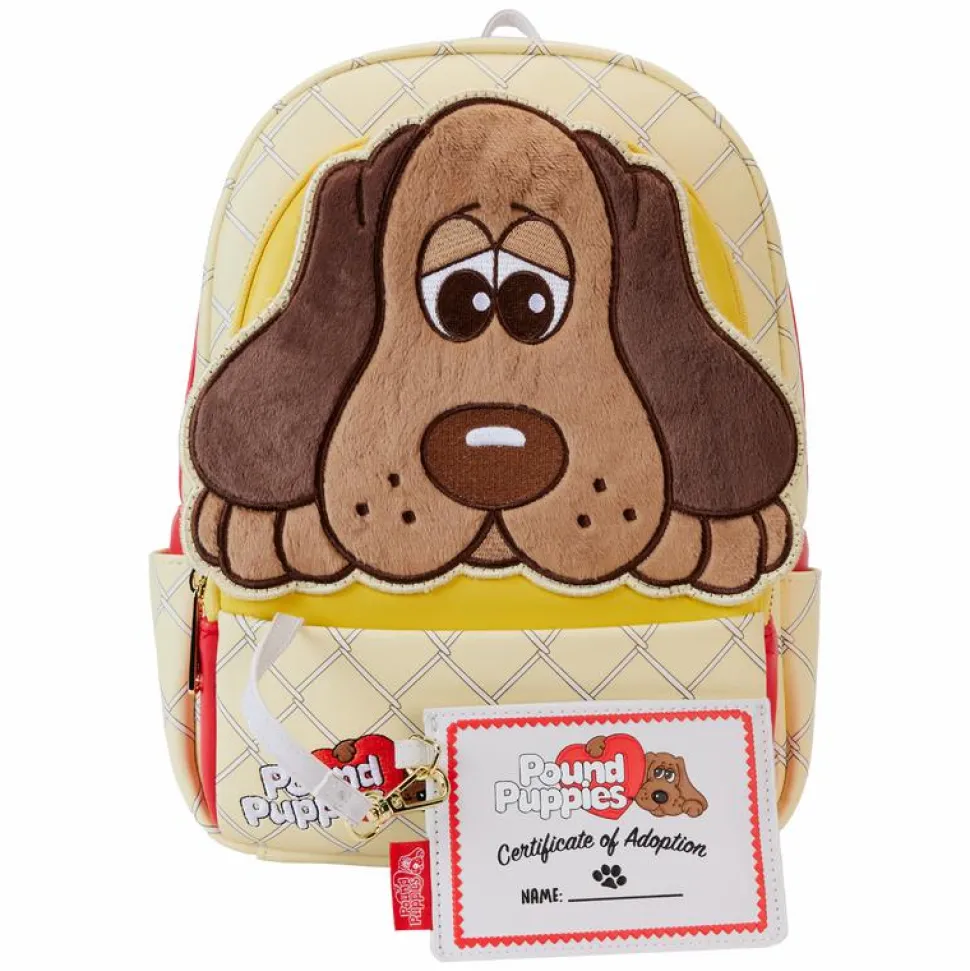 Pound Puppies - 40th Anniversary Plush 12" Faux Leather Mini Backpack with Card Holder