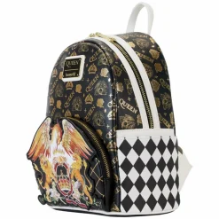 Queen - Crest Logo 10" Faux Leather Mini Backpack