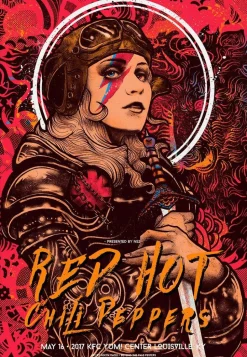 Red Hot Chili Peppers - KFC Yum! Center Louisville KY 16 May 2017 Art Print with Spot Varnish by Nikita Kaun (LE 250)