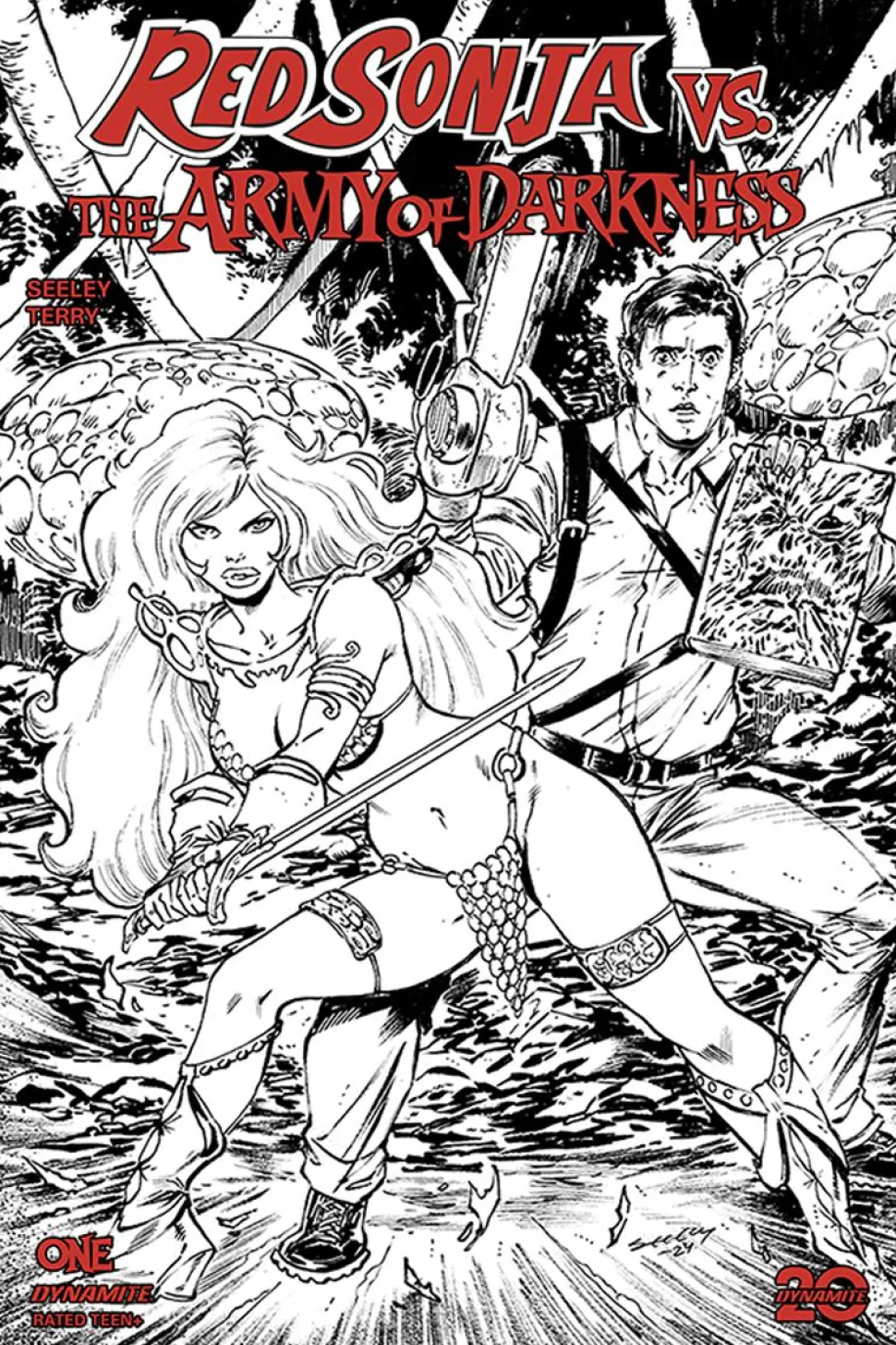 Red Sonja vs. The Army of Darkness - Issue #1 Single Issue Paperback Comic Book (1:10 Incentive Cover L Tim Seeley Line Art Variant)