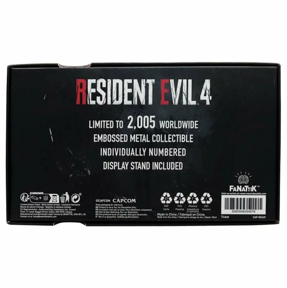 Resident Evil 4 - Exclusive Upgrade Ticket Limited Edition Metal Replica