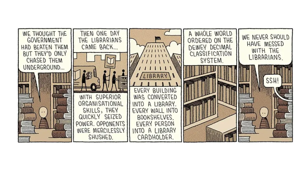 Revenge of the Librarians by Tom Gauld Hardcover Book