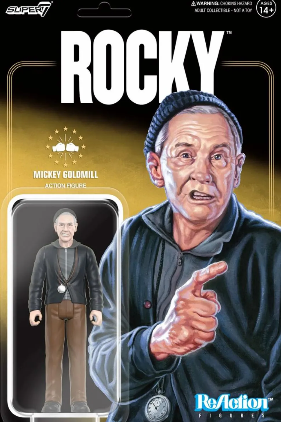 Rocky (1976) - Mickey Goldmill ReAction 3.75" Action Figure (Wave 3)