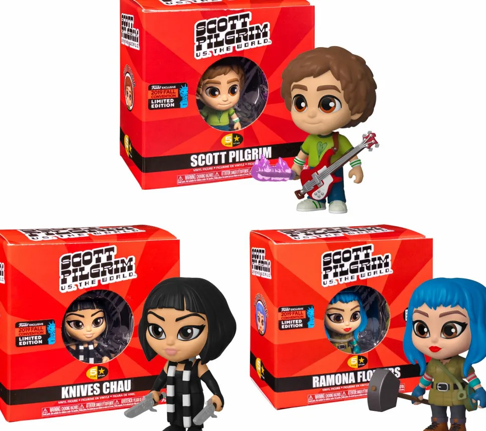 Scott Pilgrim vs The World - Bread Makes You Fat? 5 Star 4” Vinyl Figure Bundle (2019 Fall Convention Exclusive) (Set of 3)