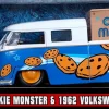 Sesame Street - Cookie Monster with 1962 Volkswagen Bus Pickup 1/24th Scale Hollywood Rides Die-Cast Vehicle Replica