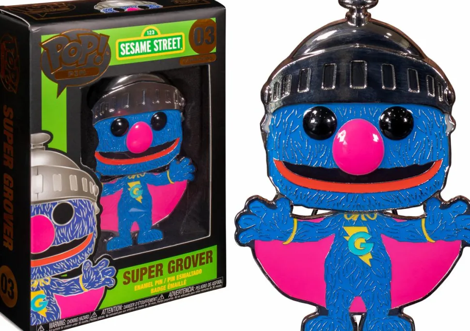 Sesame Street - Super Grover 4” Pop! Enamel Pin
